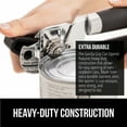 thumbnail image 6 of GORILLA GRIP Stainless Steel Manual Can Opener, Soft Touch Handle, Built-In Bottle Opener, Black, 6 of 11