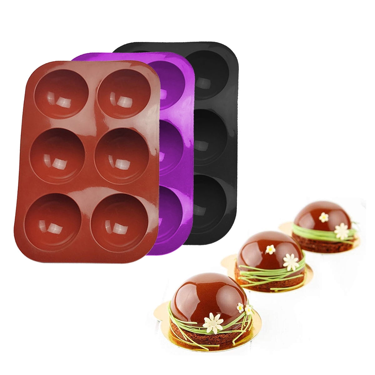 Half Sphere Silicone Mold Set - 3 Pack
