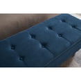 thumbnail image 3 of 59" Blue Fabric Bed Bench With Storage. Multifunctional For Home. Contemporary Style Button Tufting, Construction. Easy To Install Storage In Bedroom, Living Room, Hallway. Design Tufting. Strong, 3 of 5