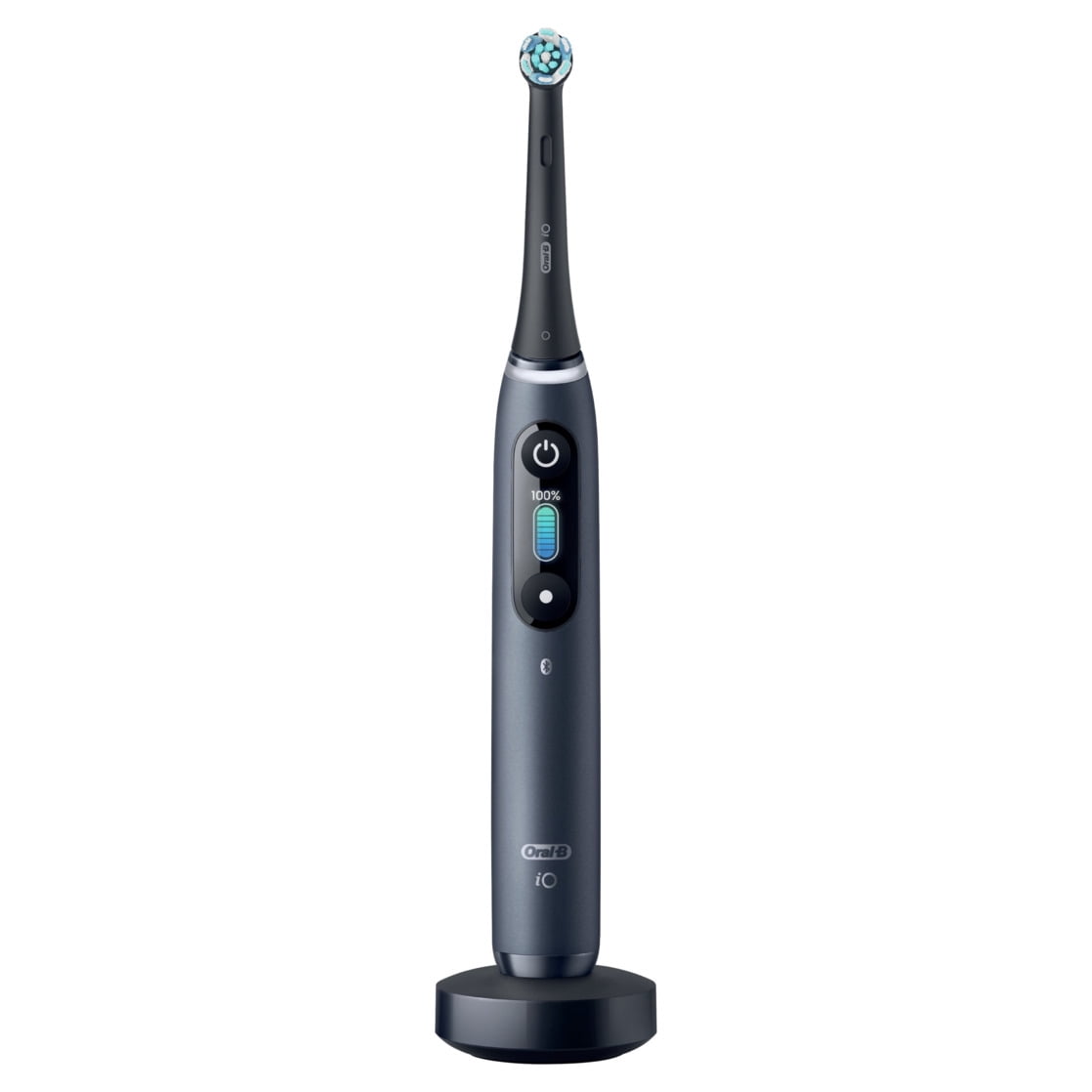 Oral-B iO Series 8 Electric Toothbrush with 3 Brush Heads, Black Onyx, for Adults & Children 3+