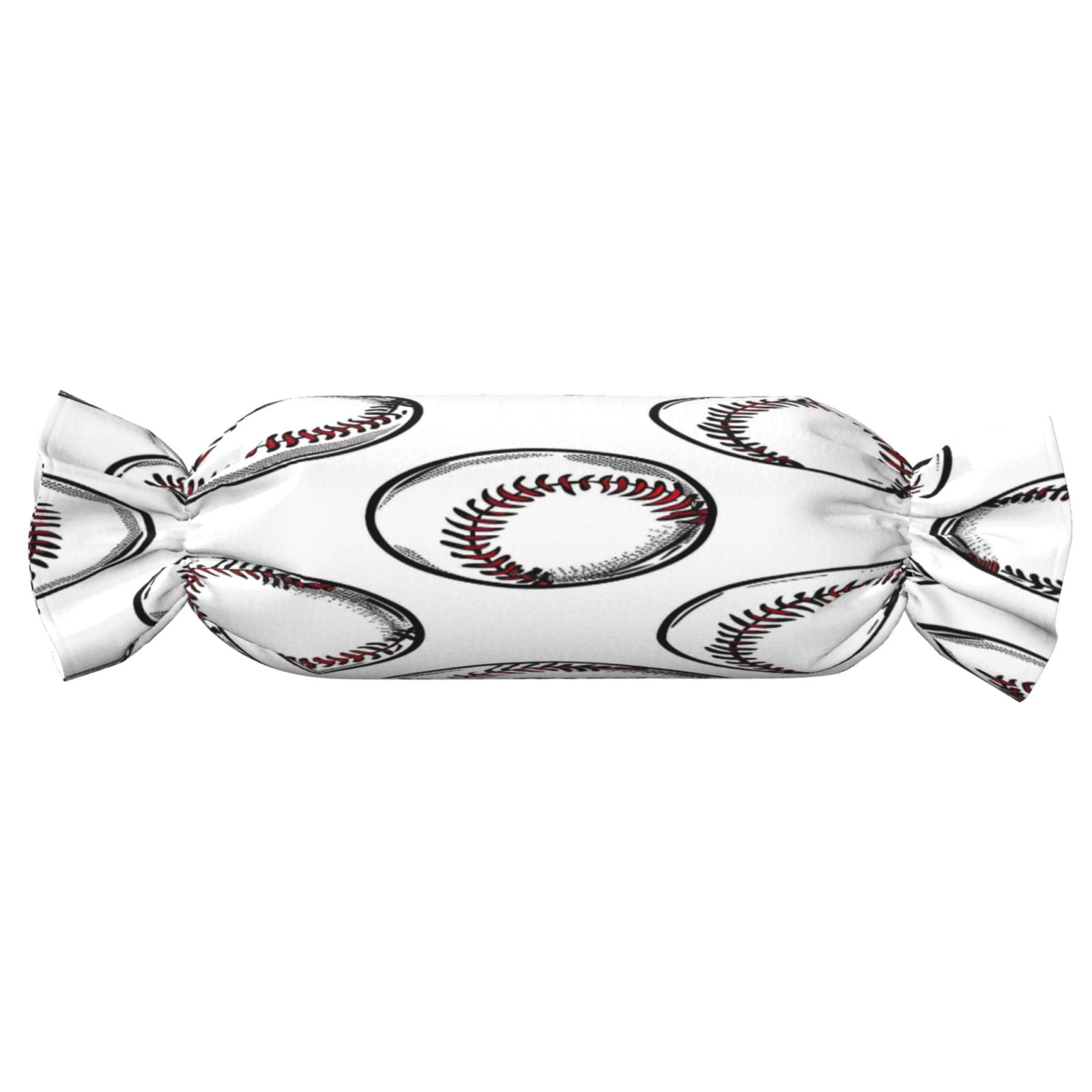 Candy Throw Pillow Travel Cervical Pillow Cylindrical Neck Body Cushion With Insert For Bed Couch Home Decor 9.8x24.4in Baseball Theme Sporty Dynamic