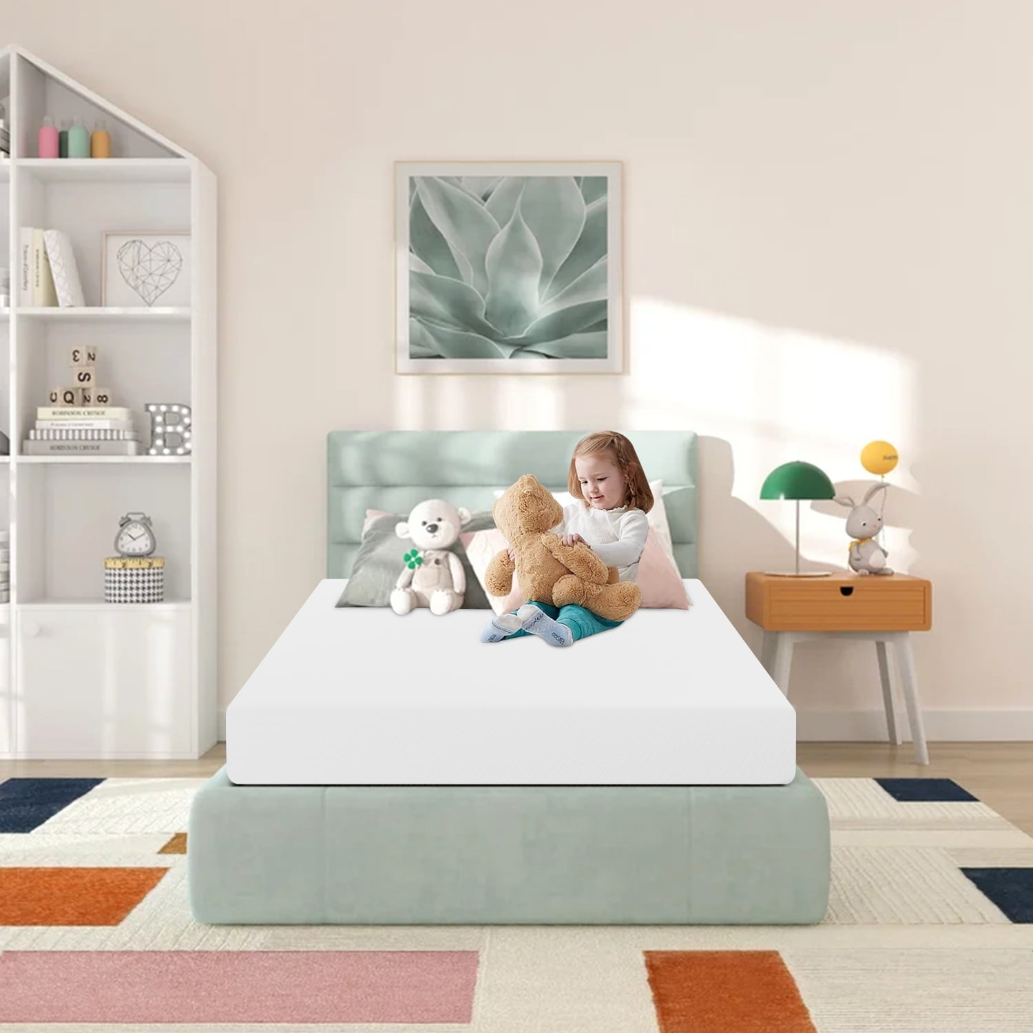 NiamVelo Twin Mattress 5 inch Memory Foam Mattress Medium Firm Mattresses CertiPUR-US Certified /Bed-in-a-Box,White ( Twin Size)
