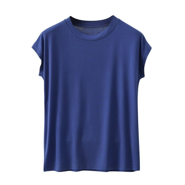 Camisetas de Cuello Redondo de Manga Larga para Mujeres, 100% Poliéster