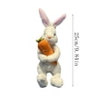 thumbnail image 2 of KUAZOU Easter Bunny Tree Topper Decorations,Stuffed Easter Bunny,Spring Plush Rabbit Hugged Carrot for Tree Basket Stuffers Holiday Home Party Supplies Decor White-10", 2 of 5