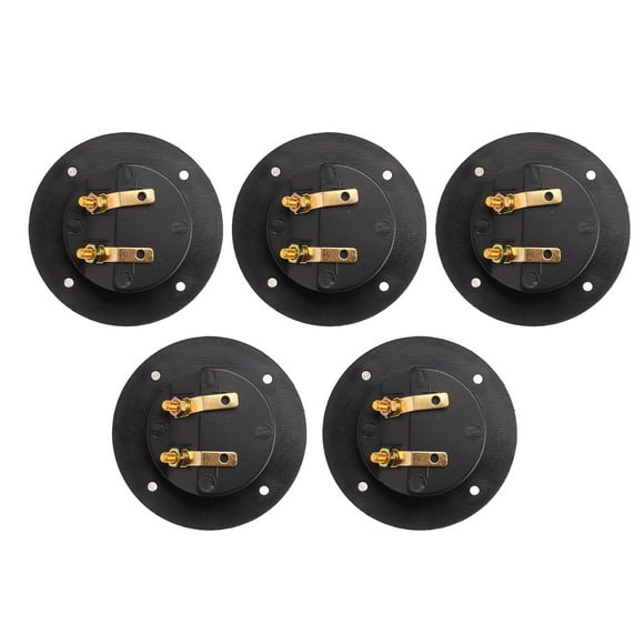 Subwoofer Box Terminal, Double Binding Posts Push Type 2 Way Speaker Box Black Compact 5Pcs for Home Hotel Hall