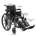 thumbnail image 2 of McKesson Wheelchair, Swing-Away Elevating Legrests, Detachable Arms - 16 in, 1 Ct, 2 of 11