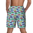thumbnail image 2 of Lsque Mens Swim Trunks Transport Pattern - Bathing Suit Compression Liner - Beach Swim Shorts Swimwear - (S-3XL) - Stretch Quick Dry -Large, 2 of 9