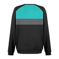 thumbnail image 4 of Antinious Sweatshirt for Women Solid Long Sleeve Crewneck Pocketed Pullover Going Out Tops, Sweatshirt for Women,Tops for Women Trendy,Mint Green,S, 4 of 5