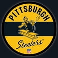 thumbnail image 3 of Pittsburgh Steelers 23" LED Retro Logo Round Wall Sign, 3 of 3