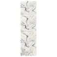 thumbnail image 6 of SAFAVIEH Fontana Danita Modern Shag Area Rug, Ivory/Grey, 3' x 3' Round, 6 of 7