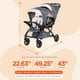 thumbnail image 2 of Baby Trend Sit N' Stand Tandem Double Stroller 2.0 DLX with 5 Point Safety Harness, Shaded Canopy, 2 Cup Holders, and Ample Storage Space, Magnolia, 2 of 5