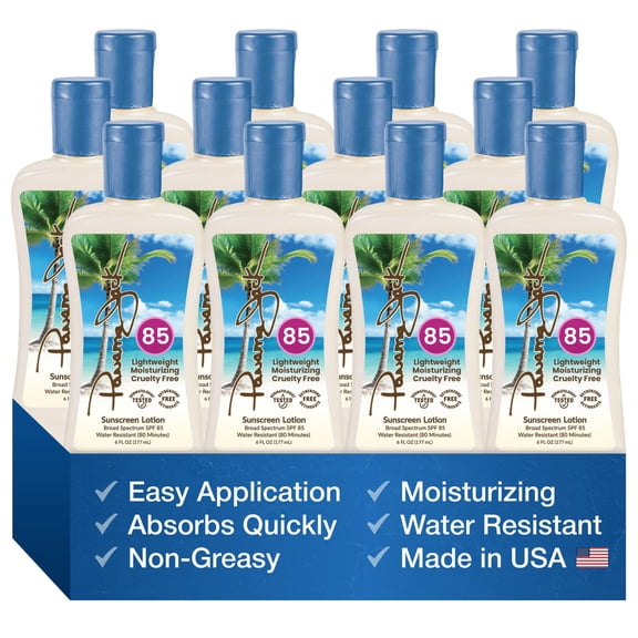 Panama Jack Non-Greasy Sunscreen Lotion, Broad Spectrum SPF 85, Cucumber Melon, 6 fl oz, 12 Pack