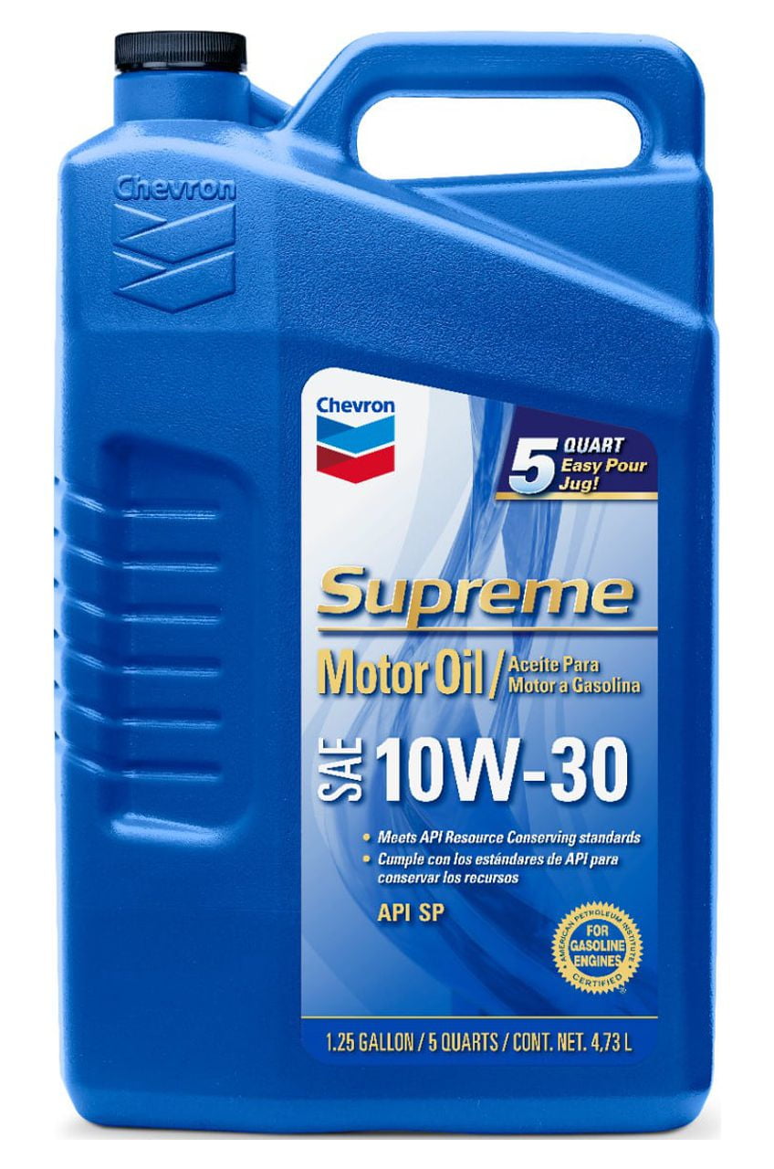 Chevron Supreme 10W-30 Motor Oil, 5 Quart - Walmart.com