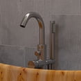 thumbnail image 4 of ALFI brand AB2534-BN Brushed Nickel Single Lever Floor Mounted Tub Filler Mixer w Hand Held Shower Head, 4 of 7