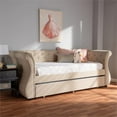 thumbnail image 2 of Bowery Hill Classic Tufted Daybed with Trundle in Beige, 2 of 9