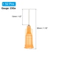 thumbnail image 2 of Uxcell 23Ga Dispensing Needles, 52Pcs 1/2 inch Industrial Blunt Tip Dispensing Needle Syringes with Luer Lock Needle for Refilling Liquid Inks Adhesive Glue Oil, Orange, 2 of 7