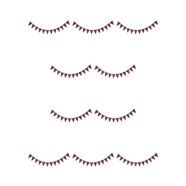 Injueey Party Garland es fácil de instalar y está hecho para durar Tela resistente y duradera Banner Party Garland purple púrpura 10Conjunto