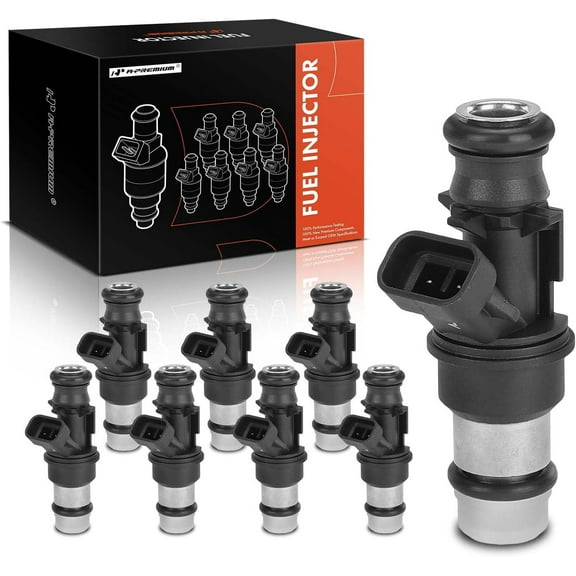 A-Premium Fuel Injectors Compatible with Chevrolet Silverado 2500 HD, Silverado 2500 HD Classic, Silverado 3500 & GMC Sierra 2500 HD, Sierra 3500, V8 8.1L, Set of 8, Replace# 17114503