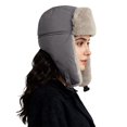 thumbnail image 3 of QASIEATN Unisex Popular Beanie Hats Men's Beanie Hat Autumn and Winter Outdoor Cold Windproof Ear Ski Hat Women's Fleece Lined Thickened Cap Fall Fashion Accessories, 3 of 9