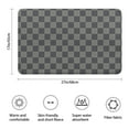 thumbnail image 3 of Dark Gray and Light Gray Checkered Pattern Bathroom Rugs Mat,Non Slip Microfiber Bathroom Rug,Rubber Backing,Soft Bathroom Mats for Bathroom Floor,Tub and Shower,17x27in(43x68cm), 3 of 5
