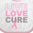 thumbnail image 4 of Inktastic Live Love Cure Breast Cancer Boys or Girls Baby Bib, 4 of 4