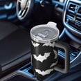 thumbnail image 6 of Halloween Bat Silhouettes Tumbler with Handle and Lid,40oz Double Wall Vacuum Insulated Tumbler,Cups Gift for Women and Men, 6 of 7