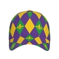 thumbnail image 2 of Balery Mardi Gras Baseball Cap For Women Men,Adjustable Size For Running Workouts And Outdoor Activities All Seasons, 2 of 9