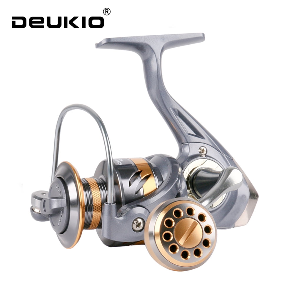 DEUKIO Spinning Fishing Reel AR2000-7000 Speed Ratio 5.2:1 Bearing 2BB Metal Spool Foldable Rocker Arm Fishing Tool