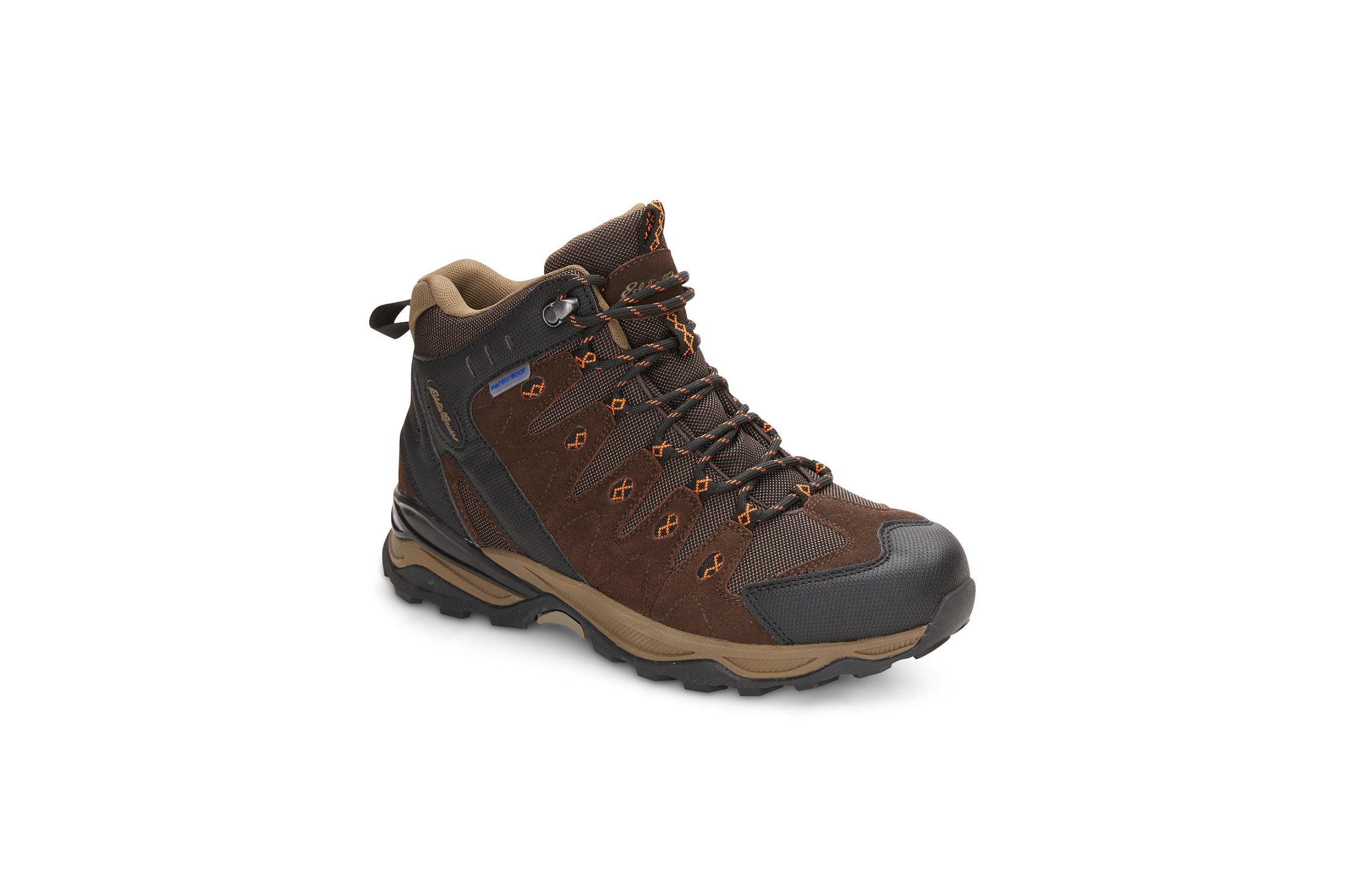 Eddie Bauer Men's Rockey Waterproof Hiking Boots Sturdy Design Rubber Traction Outsole 