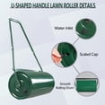thumbnail image 4 of Ataujin 9.5 Gallon Lawn Roller, Heavy Duty Tow Behind Water/Sand Fillable Drum for Seeding, Sod Installation, Soil Leveling | U-Shaped Towing Handle & 2 Wheels for Easy Lawn Care, 4 of 6