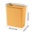 thumbnail image 3 of AuroraX Wall Mounted Kitchen Trash Can Orange 2.6 Gallon Garbage Can Plastic Stylish Contemporary Trash Bin for Compact Spaces, 3 of 6