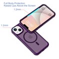 thumbnail image 3 of Allytechgroup Slim Case for iPhone 13, Hard PC Soft TPU Support Wireless Charging Shockproof Magnetic Protctive Case Cover for iPhone 13, Darkpurple, 3 of 6