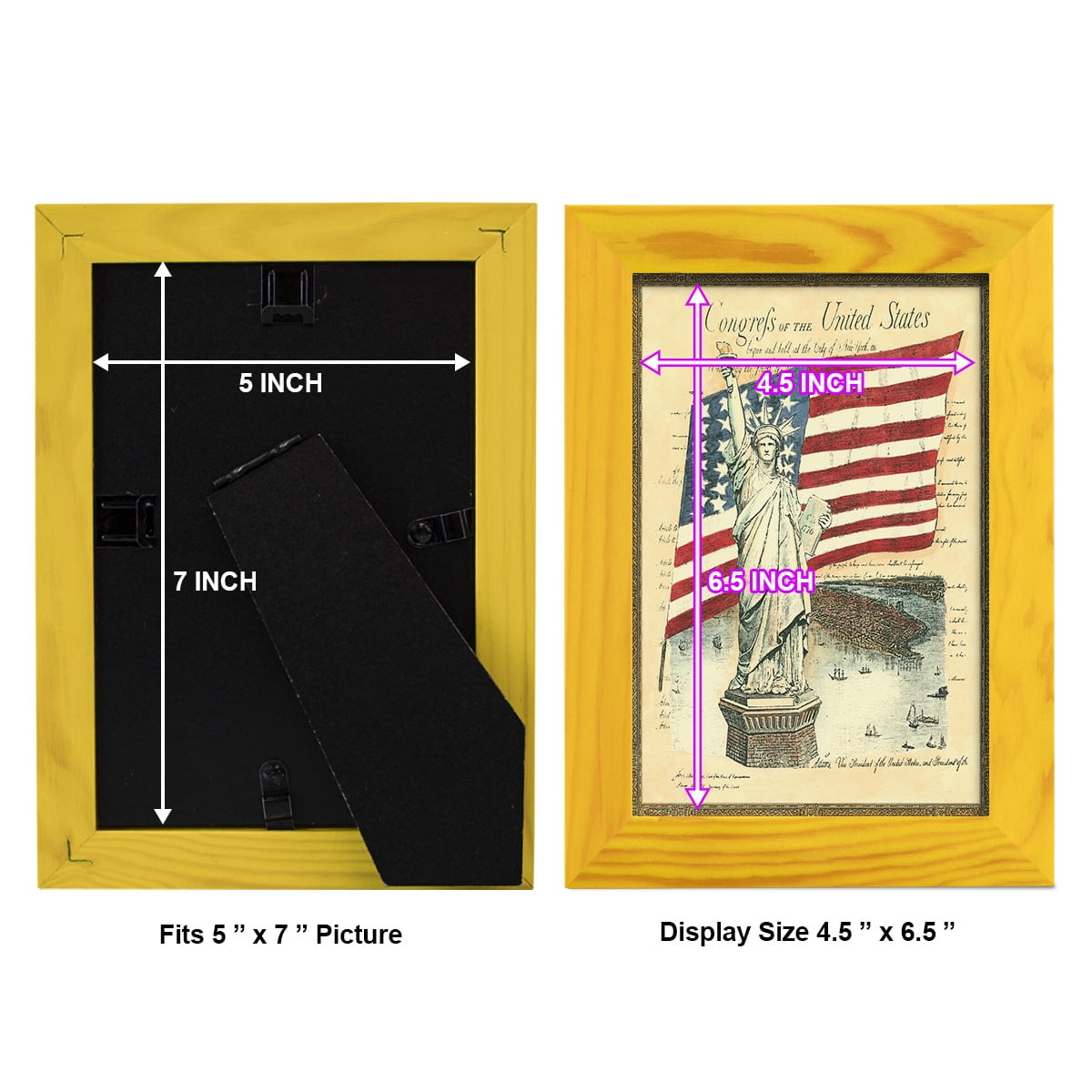 USE D # Proud To Be An American I -Framed Print w/glass-Sunflower Yellow