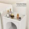 thumbnail image 5 of Salon Trolley Cart with Wheels, Wood Esthetician Cart, White Mobile Storage Organizer with 2 Drawers & 1 Open Shelf, Wood Salon Cart for Beauty Spa Bathroom Massage Esthetic Facial Station, 5 of 16