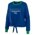 thumbnail image 2 of Women's WEAR by Erin Andrews Royal Seattle Seahawks Tie-Front Long Sleeve T-Shirt, 2 of 4