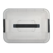 Ezy Storage Solutions 28 Qt Clear Plastic Underbed Storage Box with Latching Lids - Pack of 8