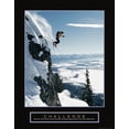 thumbnail image 2 of Frontline 20x24 White Modern Wood Framed Museum Art Print Titled - Challenge - Extreme Skier, 2 of 4