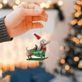 thumbnail image 5 of 1PC Christmas Dachshund Dog Tree Decorations,2024 Funny Dog Christmas Tree Ornament,2D Flat Acrylic Pendants Decor Gift for Holiday Car Rearview Mirror Backpacks Dog Lovers (8cm/3.15In), 5 of 6