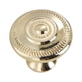 thumbnail image 2 of Utopia Alley 5pcs Bergen Cabinet Ring Pull Knob - Decorative Cabinet Drop Pull Knobs for Cabinets and Drawers - Vintage Cabinet Hardware with Hand Finished Polished Gold - Pull Knobs 1.05", 2 of 6