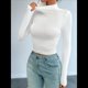 thumbnail image 5 of Camisetas Básicas para Mujer, Tops Cortos Ajustados para Salir, Lindas Camisetas de Cuello Alto para Adolescentes, Ropa de Larga Y2K S, 5 of 9