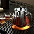 thumbnail image 3 of Théière en Verre Chauffant avec Bouilloire en Acier Inoxydable, Infuseur à Thé, Ensemble de Théière Puer Oolong 550ML, 3 of 6
