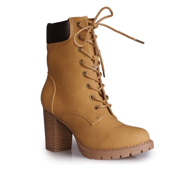 Women’s Block Heel Combat Ankle Boots