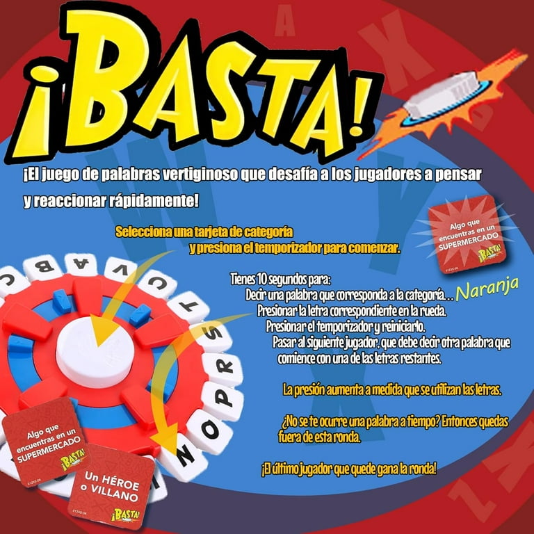 Basta Juego de Mesa en Español para Adultos y Niños, Familiares - Juego de Mesa Español Latino