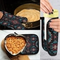 thumbnail image 5 of 2 PCS Oven Baking Gloves Set Heat Resistant Oven Mitt & Pot Holder Set Cooking Mitts Kitchen Home Supplies Vibrant Colors Pattern, 5 of 5