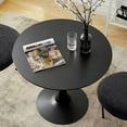 thumbnail image 4 of SoarFlash Black Round Dining Table, 24" Tulip Table 2 People Kitchen Dining Table for Living Room, 4 of 15