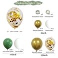 thumbnail image 2 of Kit de guirnalda de arco de globos verde oliva - Juego de globos de confeti de oro verde oliva blanco para decoración de fiesta Zhivalor  CPB-SSW1003-2, 2 of 5