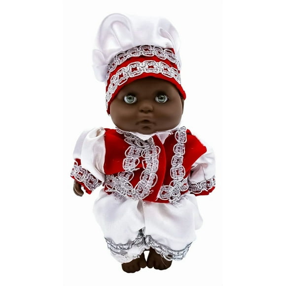 Figura Congo Shangó 15 cm Muñeco Decorativo Afro-Yoruba Rojo Blanco