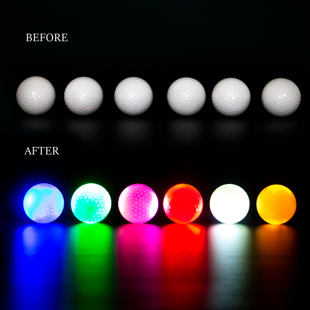 THIODOON Glow in The Dark Golf Balls Light up Led Golf Balls Night Golf Gift Sets for Men Kids Women 6 Pack (6 Colors in one) - image 3 of 7
