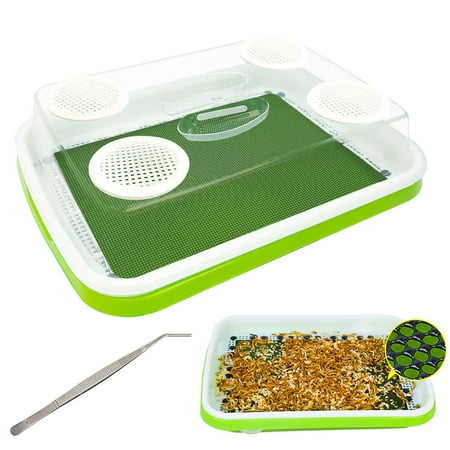 Mealworms Keeper,Mealworms Breeding Kit,Layered design for easy cleaning porous ventilation with feeding holes,for Bearded Dragons Parrot Leopard Geckos Lizards Frogs Birds Chickens.