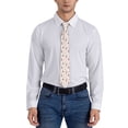 thumbnail image 5 of Xecao Milk Tea Print Tie For Men Necktie Woven Jacquard Neck Ties,Classic Men's Tie, 5 of 7